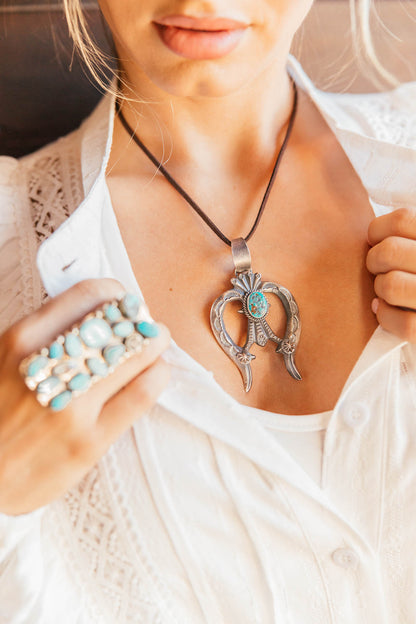 NEW!! The “Bella" Kingman Turquoise and Sterling Silver Necklace