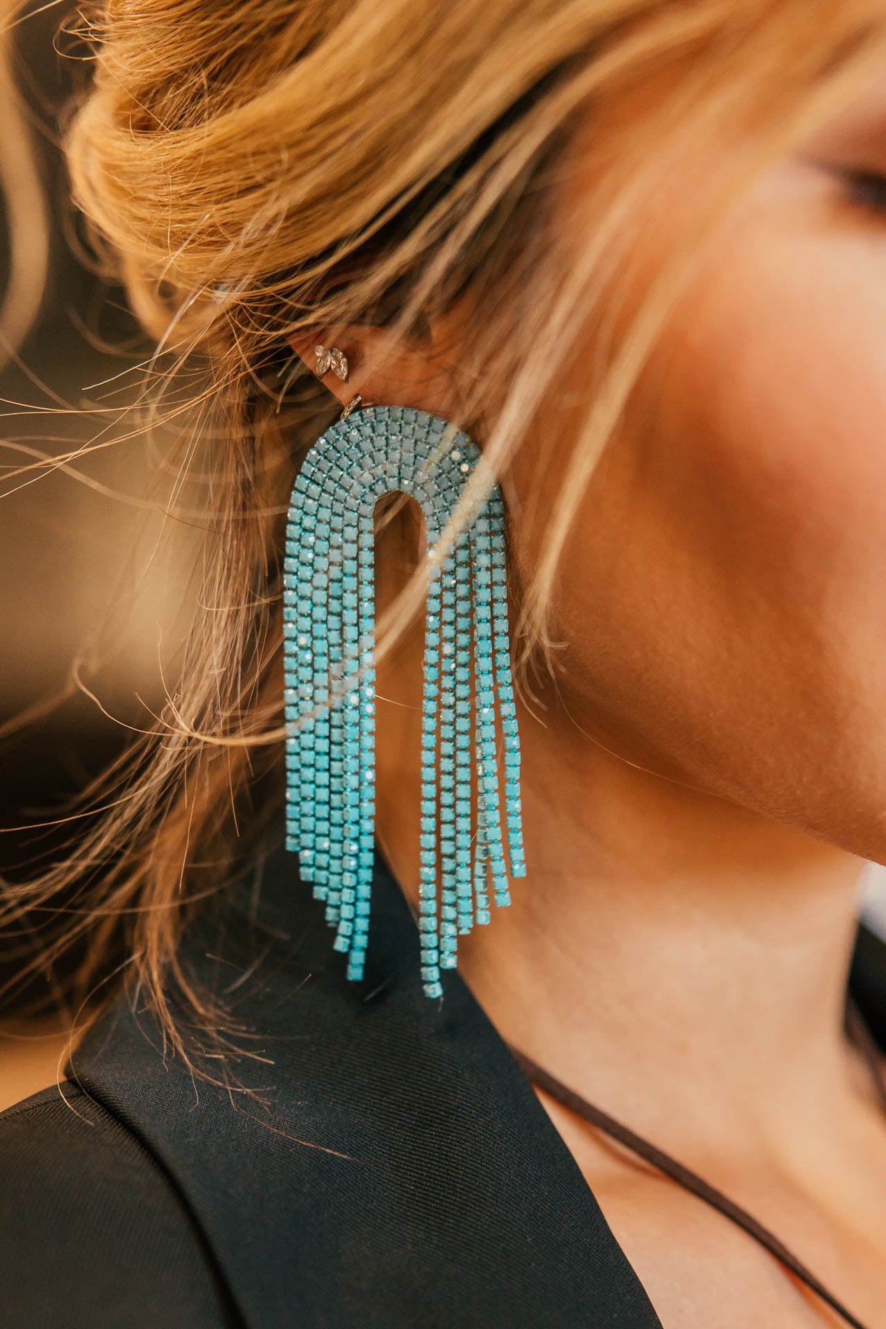 BEST SELLER!! Texas Turquoise Rainbow Long Earrings