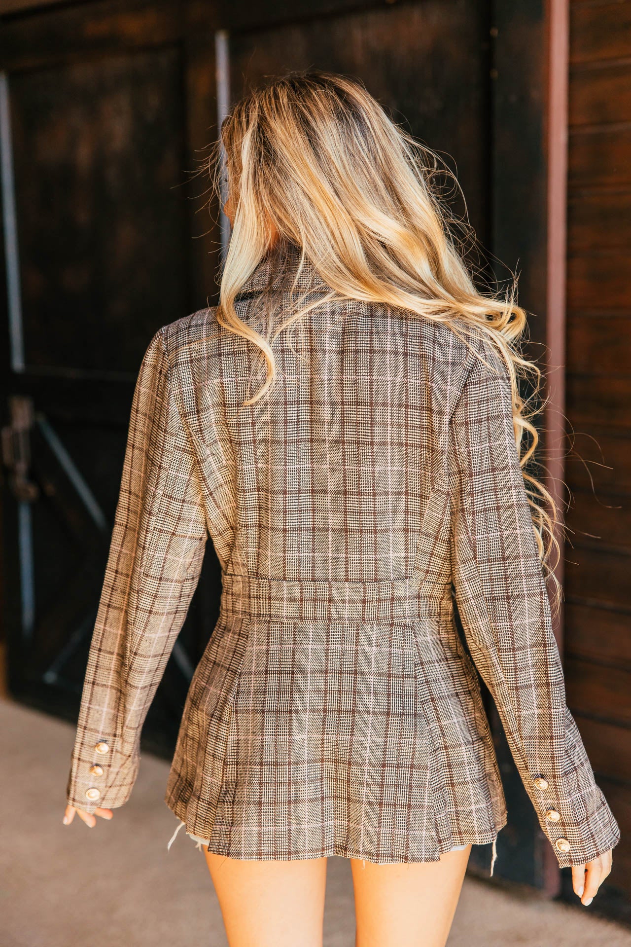 NEW!! "Heritage" Plaid Blazer w/ Gold Buttons