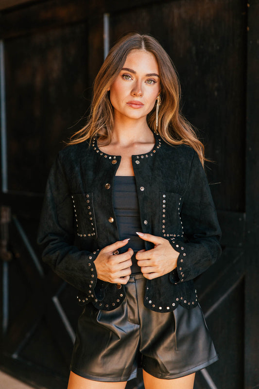 FINAL SALE!! Black Studded Jacket
