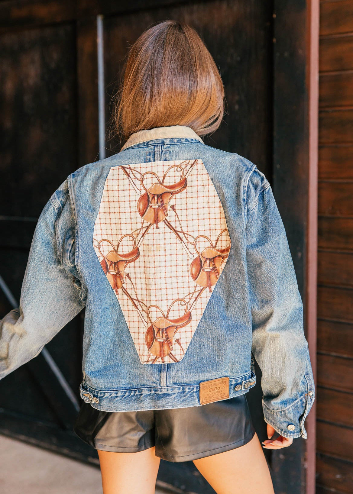 NEW!! Vintage Ralph Lauren Denim & Saddle Jacket Size Medium