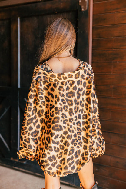 NEW!! Leopard Print Satin Top