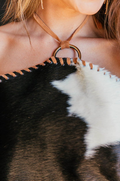 NEW & IN STOCK!! "Icon Status" Cowhide Halter Top