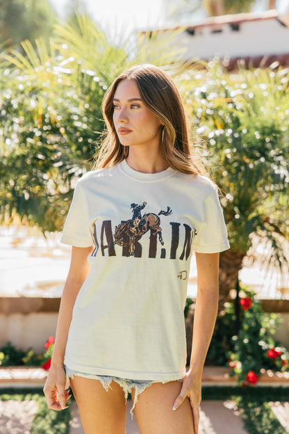 NEW!! Bronc Short Sleeve Tee in Ivory