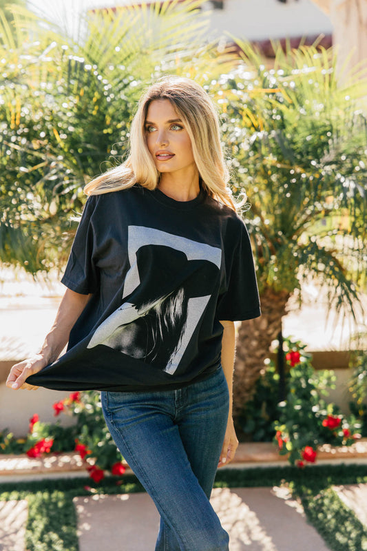 NEW!! The "Paris Cowgirl" Tee in Black