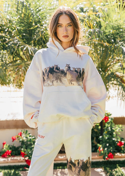 NEW!! Wild Horse Hoodie in Ivory