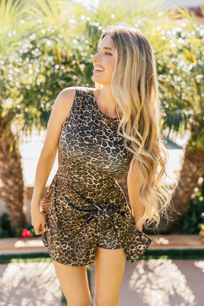 NEW!! Leopard Wrap Athletic Dress