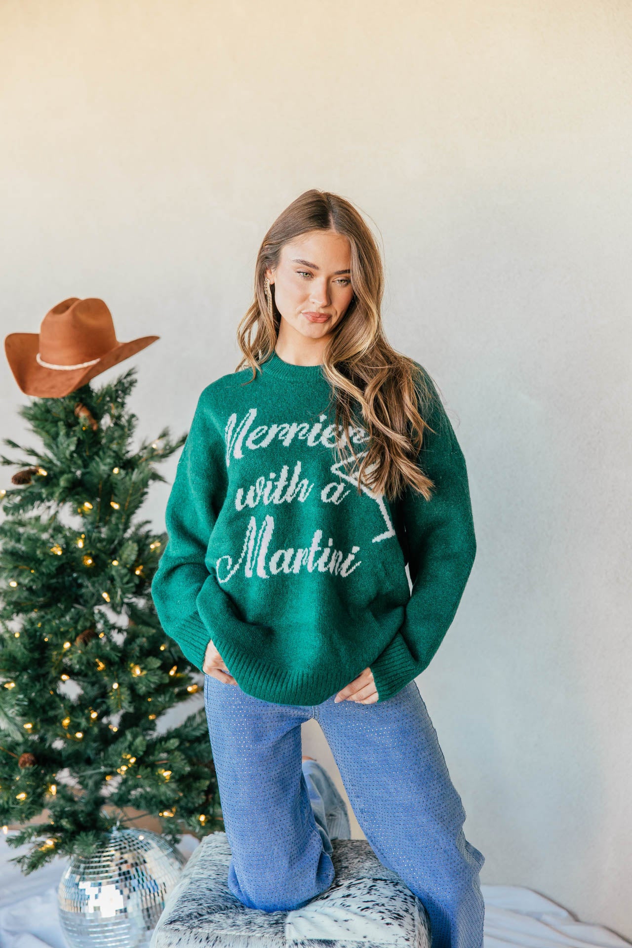 BEST SELLER!! “Merrier with a Martini" Sweater