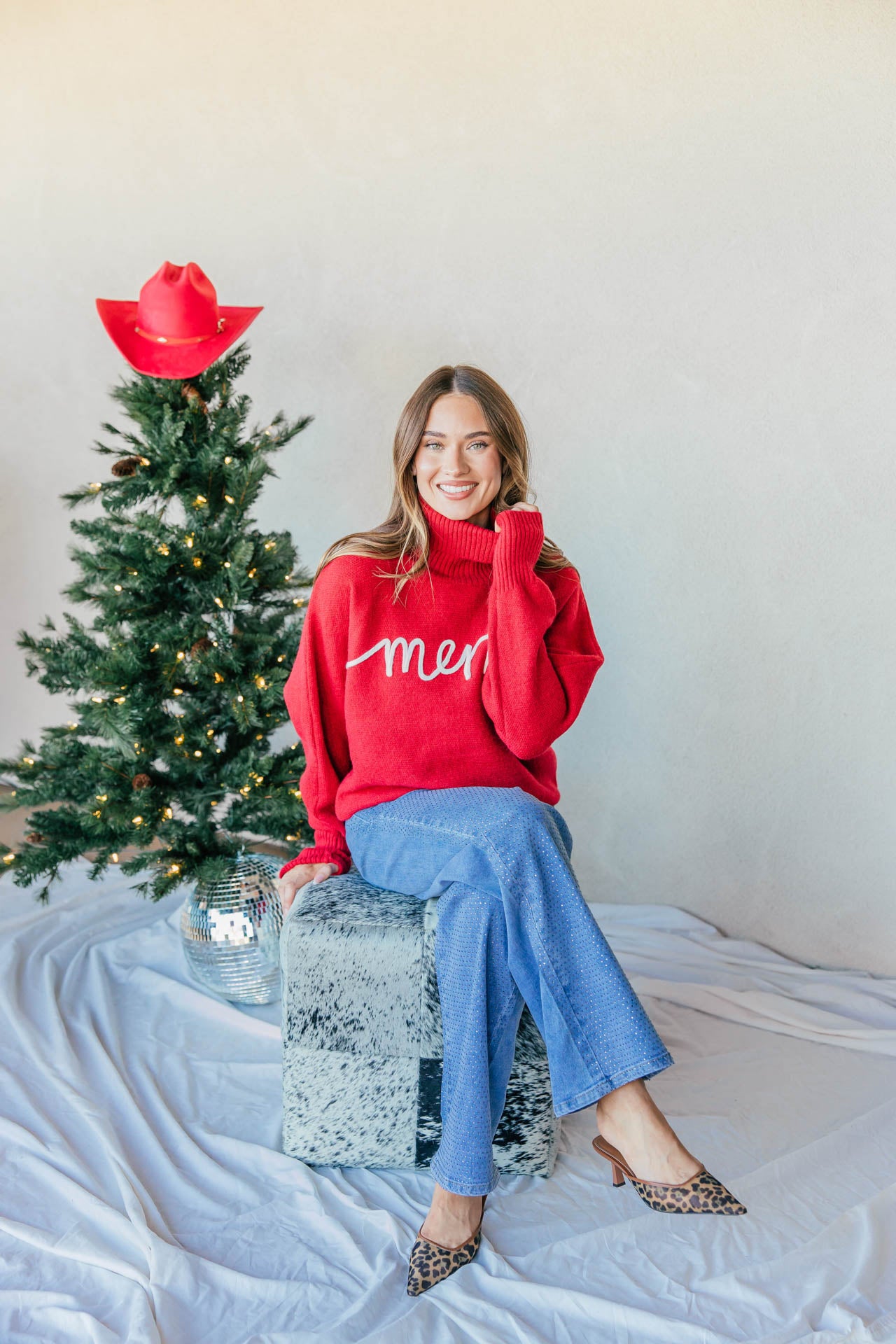 FINAL SALE!! "Merry" Turtleneck Sweater in Red