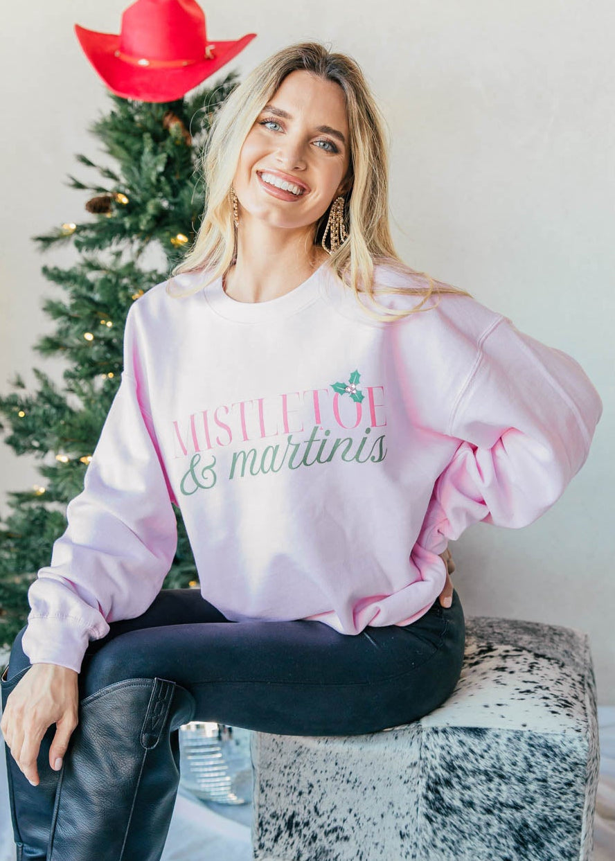 NEW!! Mistletoe & Martinis Graphic Sweatshirt