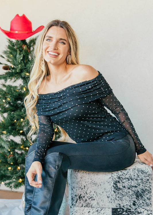 NEW!! Evening Glam Off The Shoulder Top