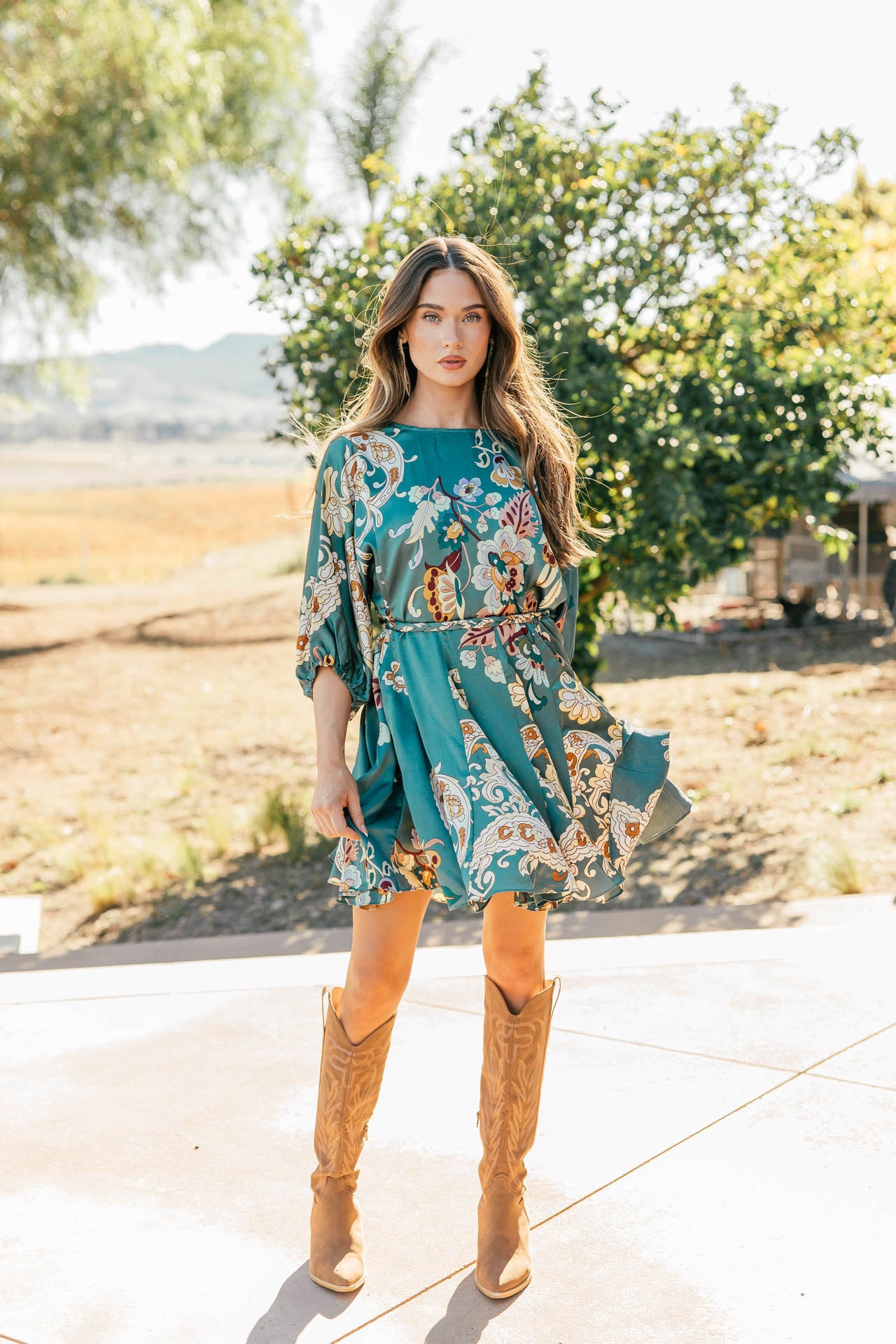 NEW!! Abstract Tie Waist Mini Dress