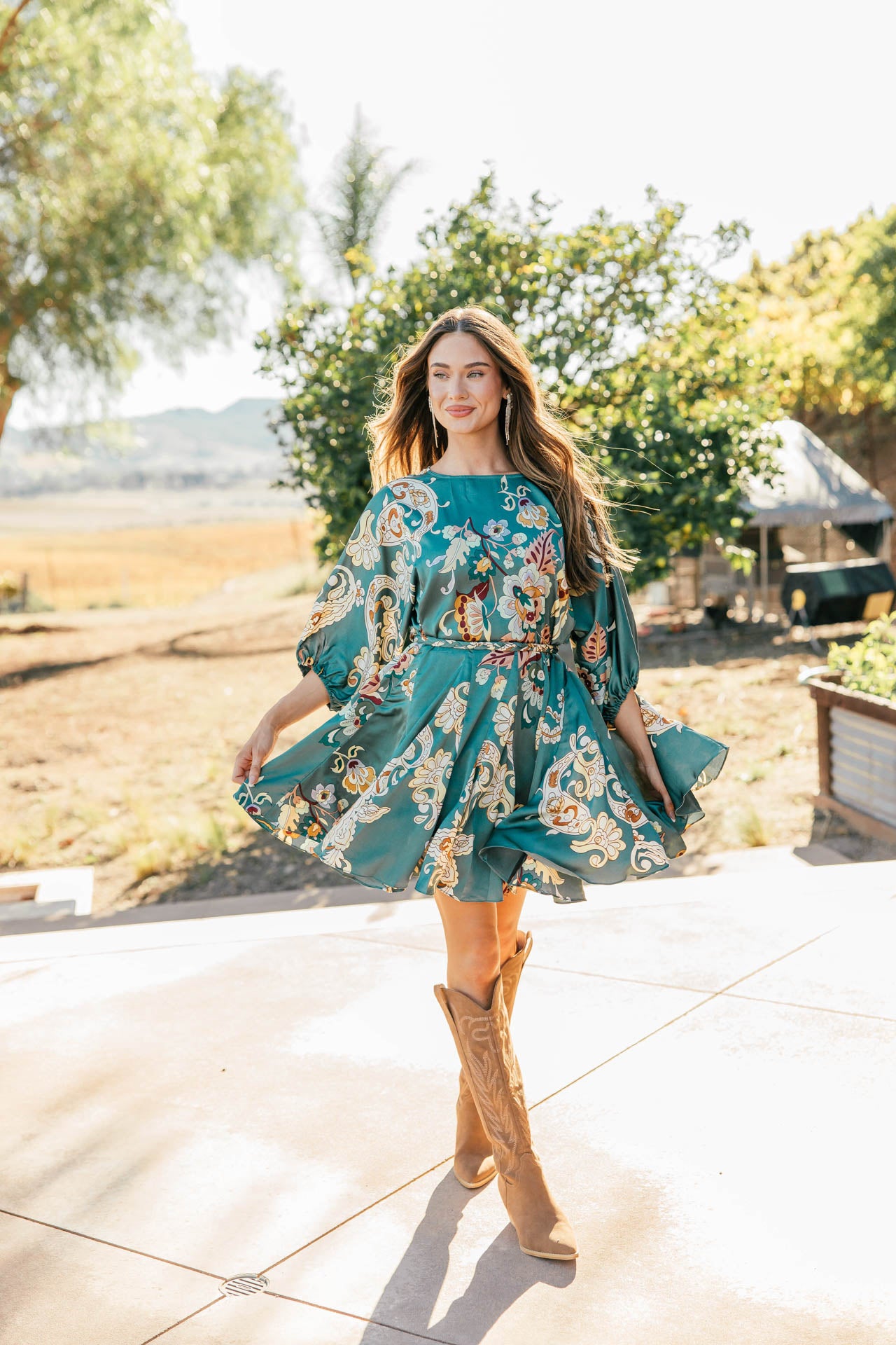 NEW!! Abstract Tie Waist Mini Dress