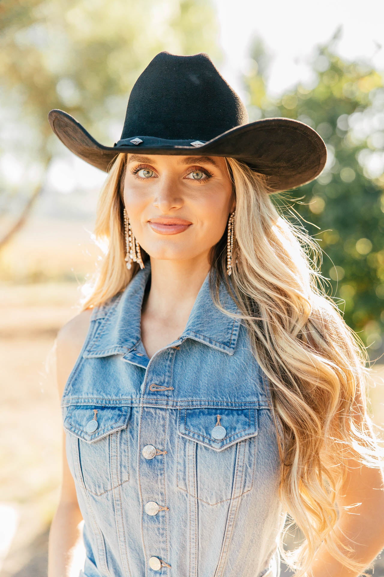 NEW!! The "Dolly" Faux Suede Cowboy Hat in Black