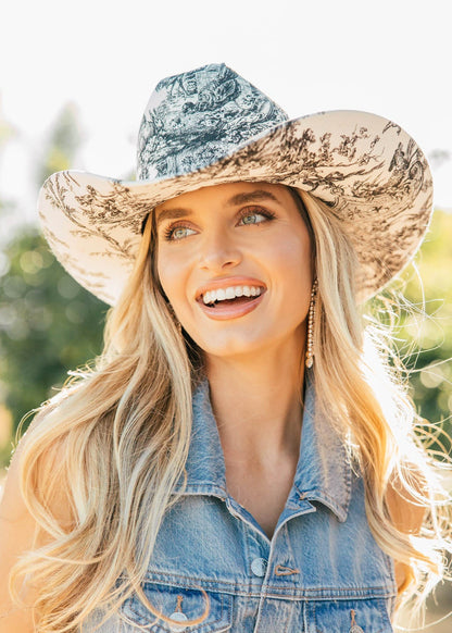 NEW!! Noir Toile Cowboy Hat