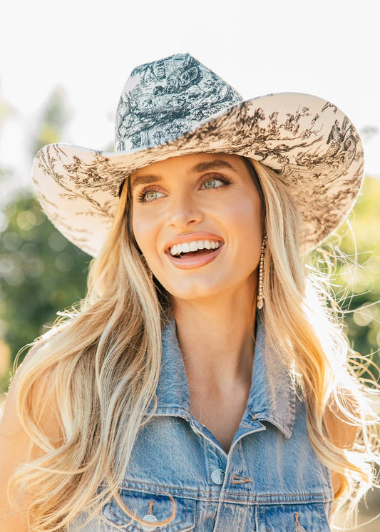 NEW!! Noir Toile Cowboy Hat