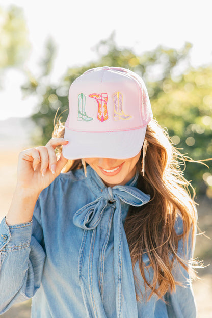 NEW!! Colorful Embroidered Cowboy Boot Hat in 3 Colors
