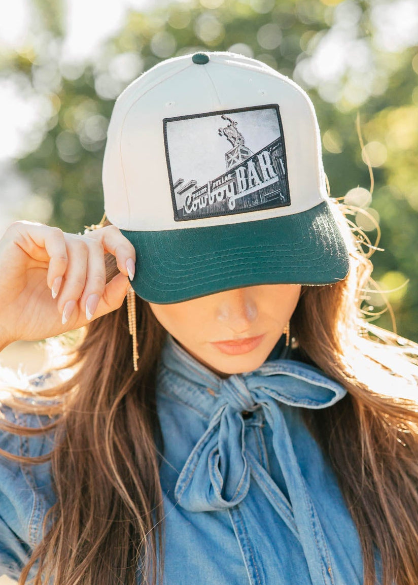 NEW!! "Cowboy Bar" Trucker Hat in Freen