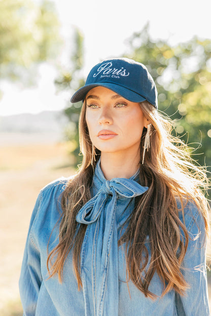NEW!! Paris Social Club Baseball Cap in Navy
