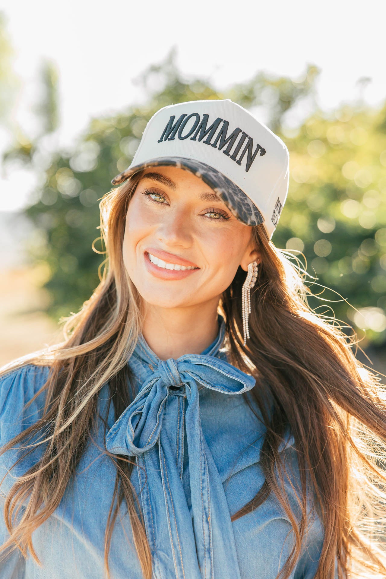 NEW!! Mommin' Vintage Leopard Trucker Hat