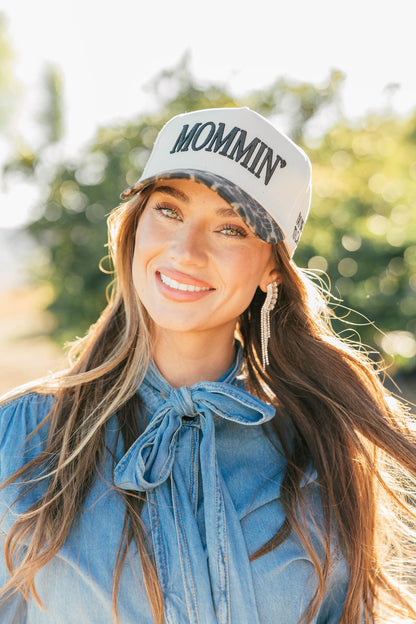NEW!! Mommin' Vintage Leopard Trucker Hat