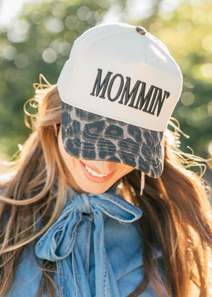 NEW!! Mommin' Vintage Leopard Trucker Hat