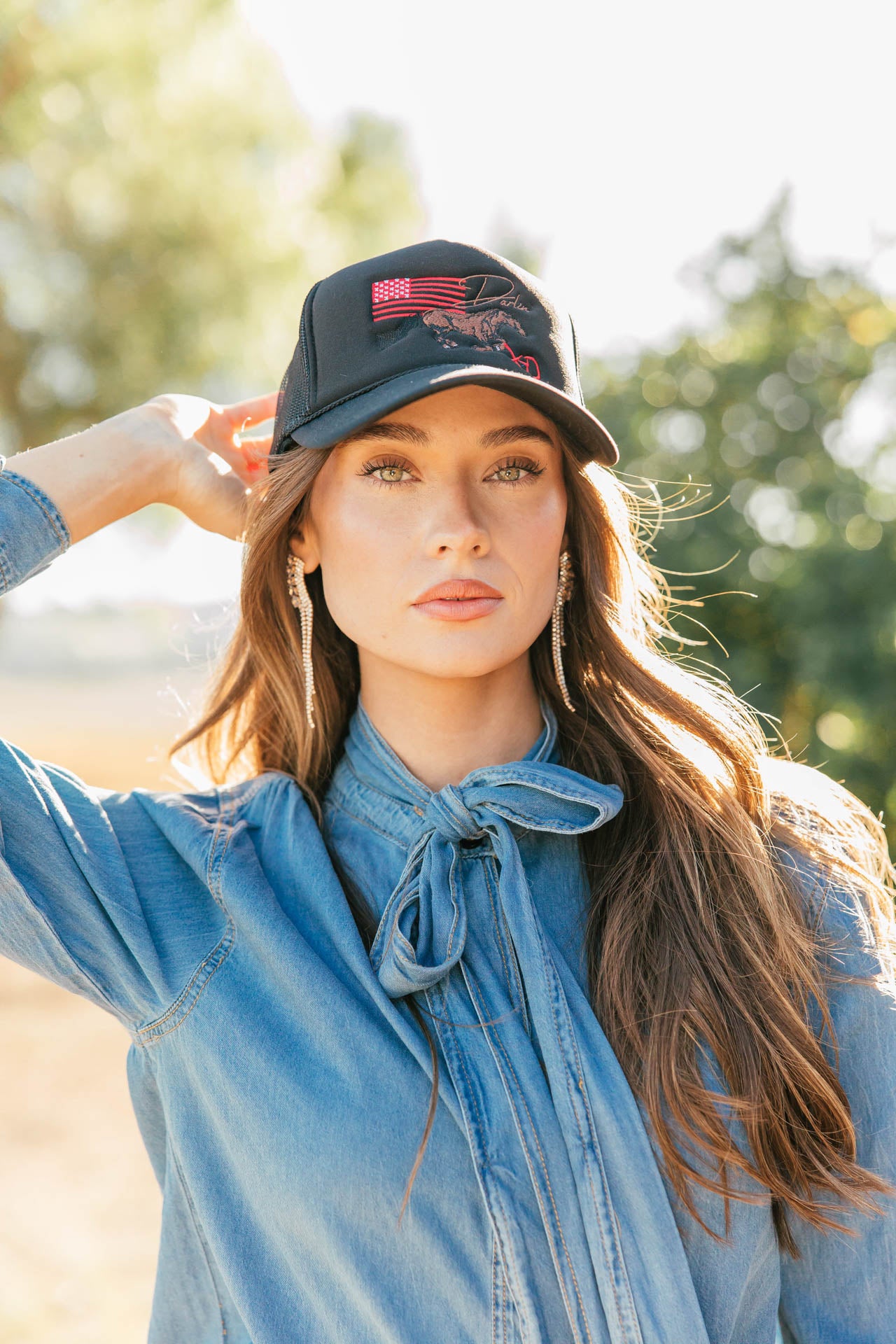 NEW!! DARLIN Black Trucker Hat