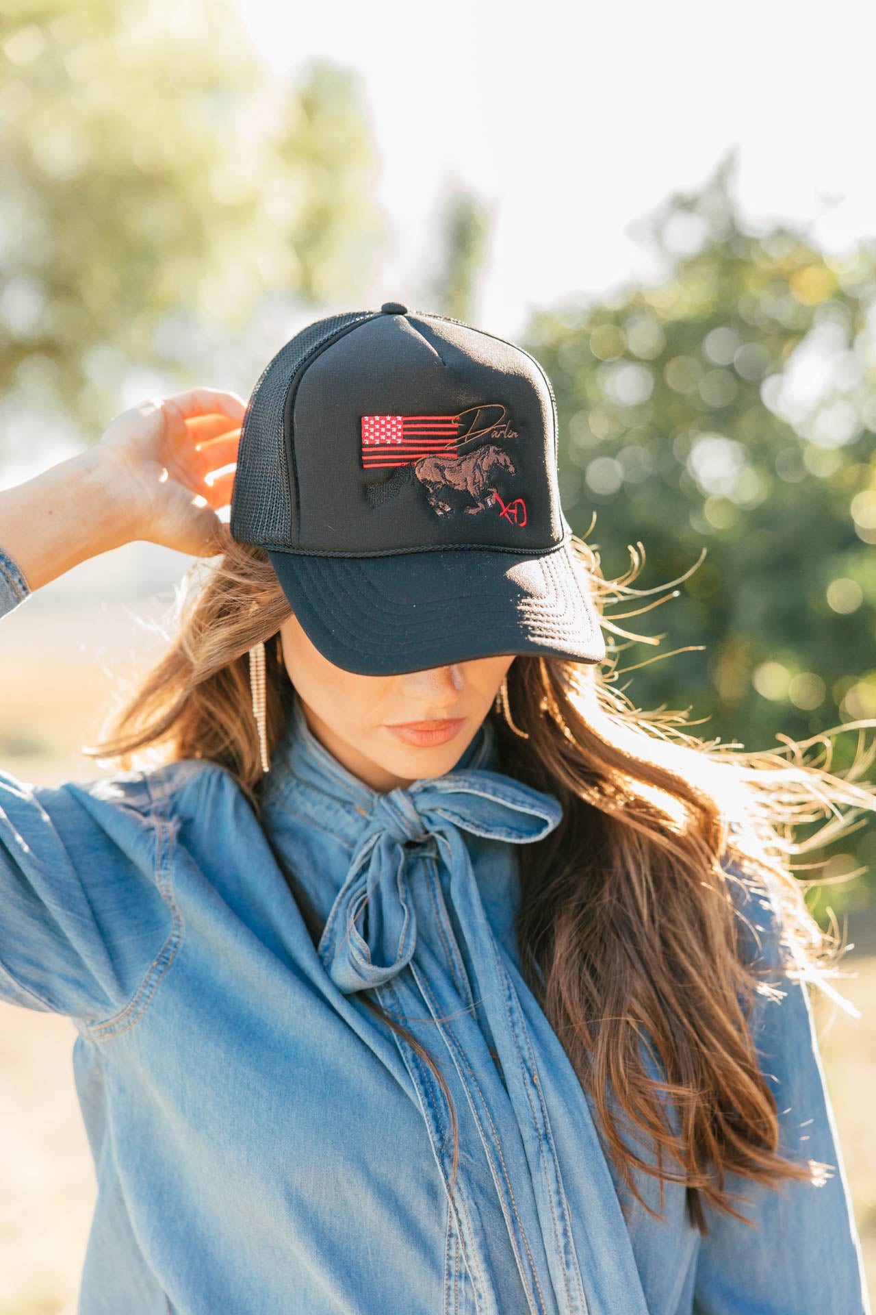 NEW!! DARLIN Black Trucker Hat