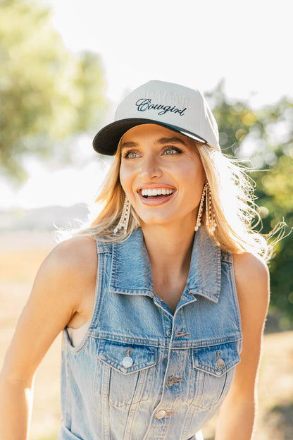 NEW!! Champagne Cowgirl Trucker Hat