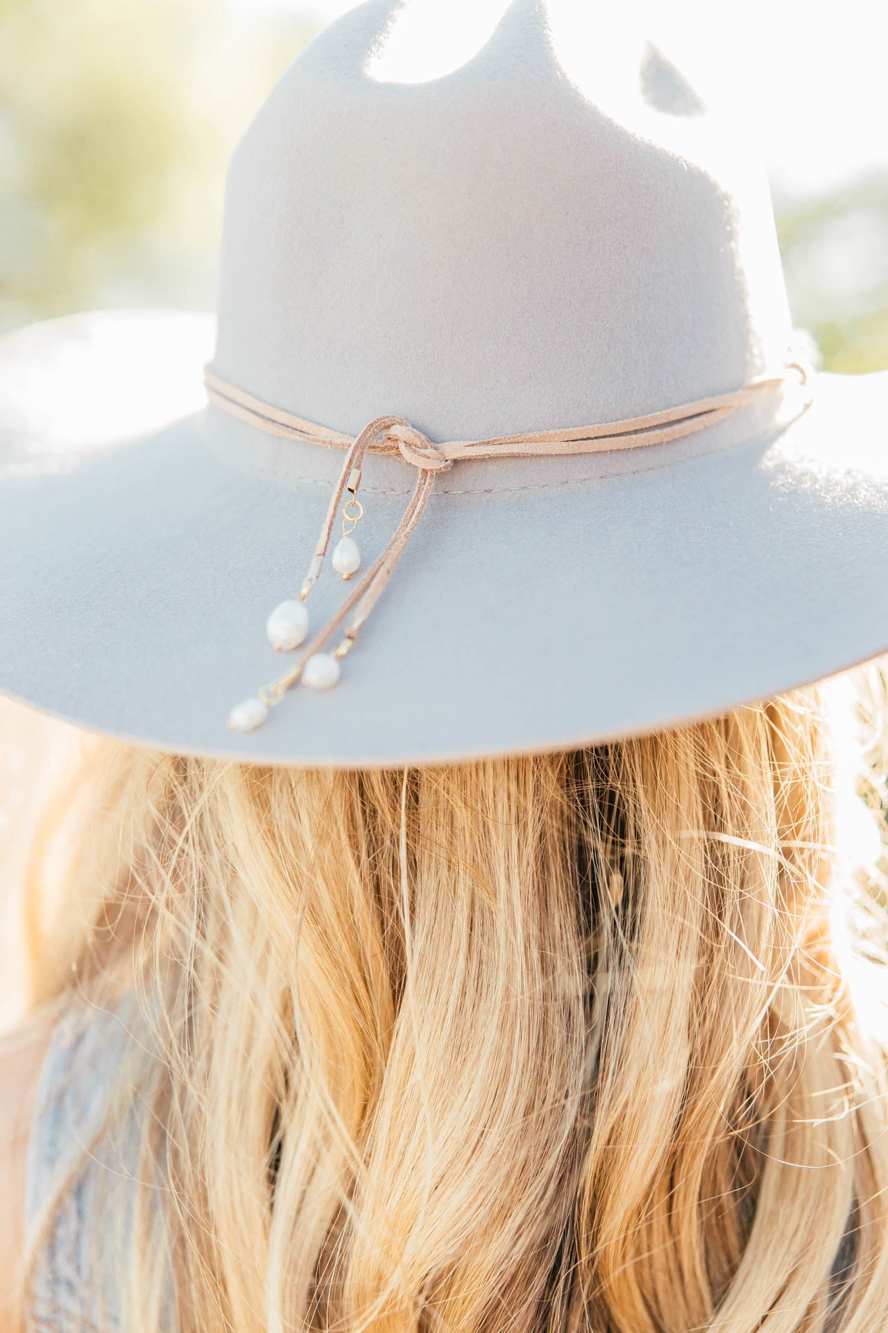 NEW!! Blue-Toned Beaded Hat Band