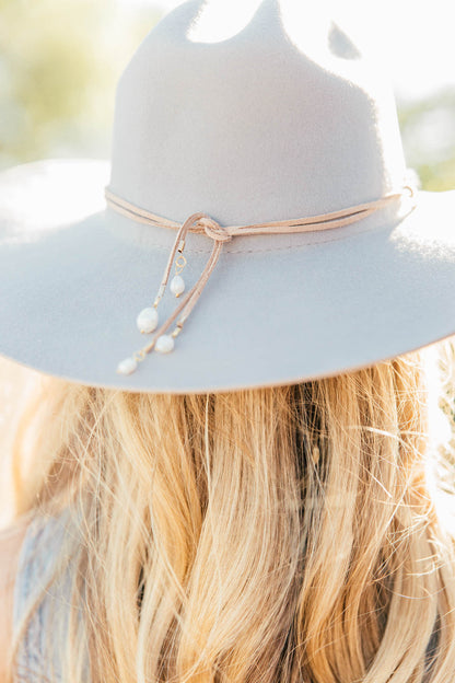 NEW!! Blue-Toned Beaded Hat Band