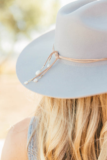 NEW!! Blue-Toned Beaded Hat Band