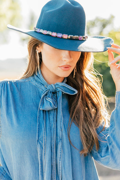 NEW!! Metallic Beaded Hat Band