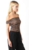 FINAL SALE!! Avery Off the Shoulder Leopard Top