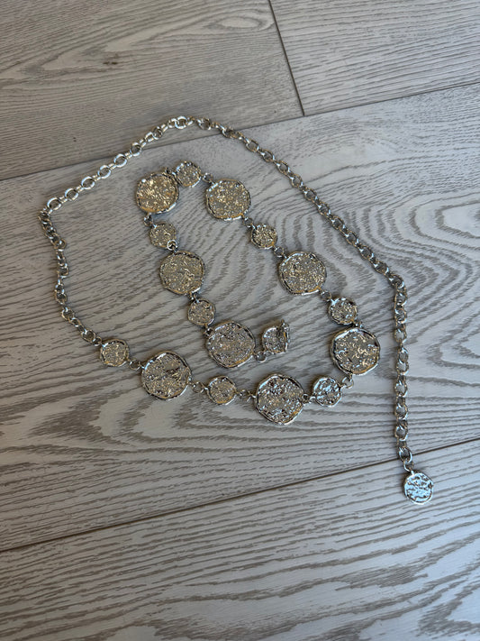 "Bailey" Silver Chain Belt