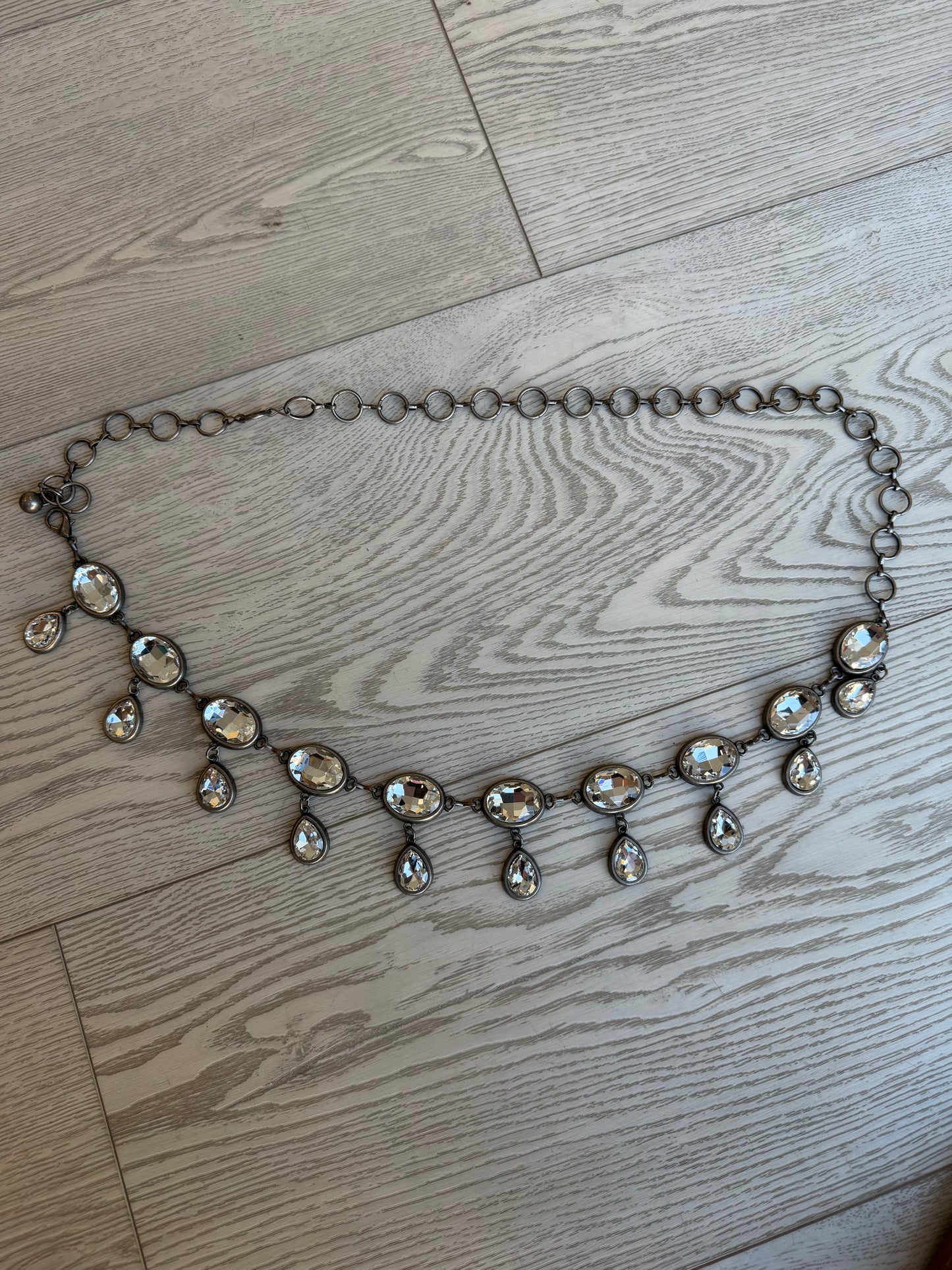"Desert Diamond" Chain Belt in Silver