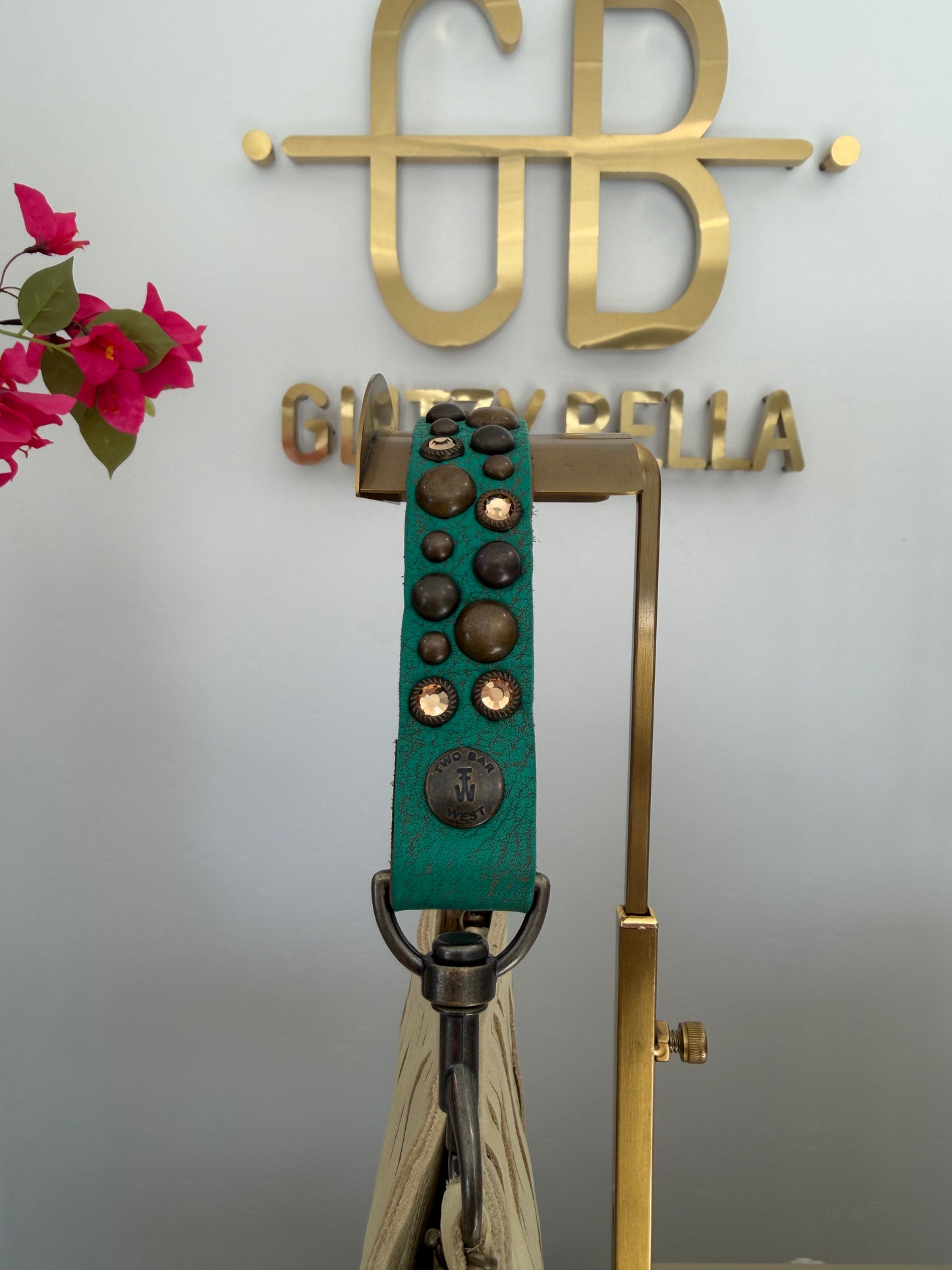 Eggshell Fringe Crossbody w/ Turquoise Strap