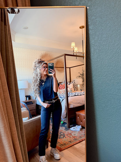 AS SEEN ON CASSIDY! The “Brooklyn" Cropped Rhinestone Tee in 5 Colors - PREORDER