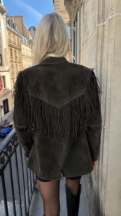 Vintage Scully Suede Fringe Jacket Size Medium