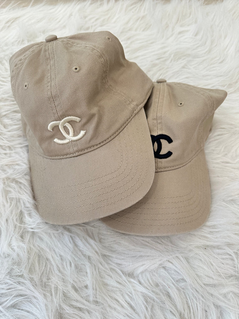 NEW!! "Iconic" C Embroidered Khaki Ball Cap in 2 Colors