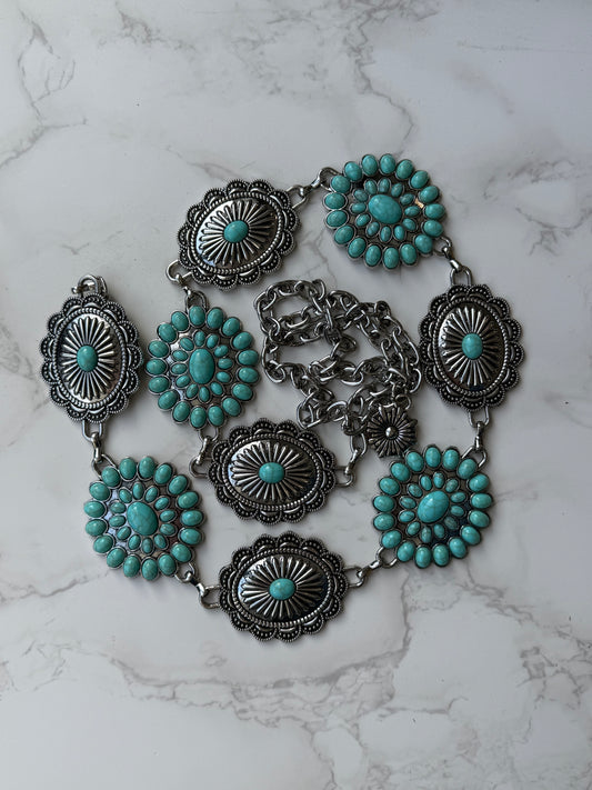 NEW!! Silver Chain Belt