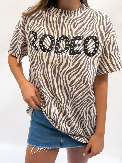 Rodeo Zebra Embellished Tee
