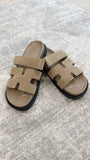 FINAL SALE!! The Lowkey Famous Slide in Dark Taupe