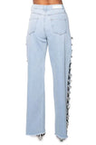 NEW!! The Lexi Denim Rhinestone Cut Out Jean