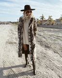 NEW!! The "Destined for Fame" Faux Fur Jacket in Snakeskin