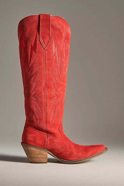 Dingo Thunder Road Leather Boot in Red