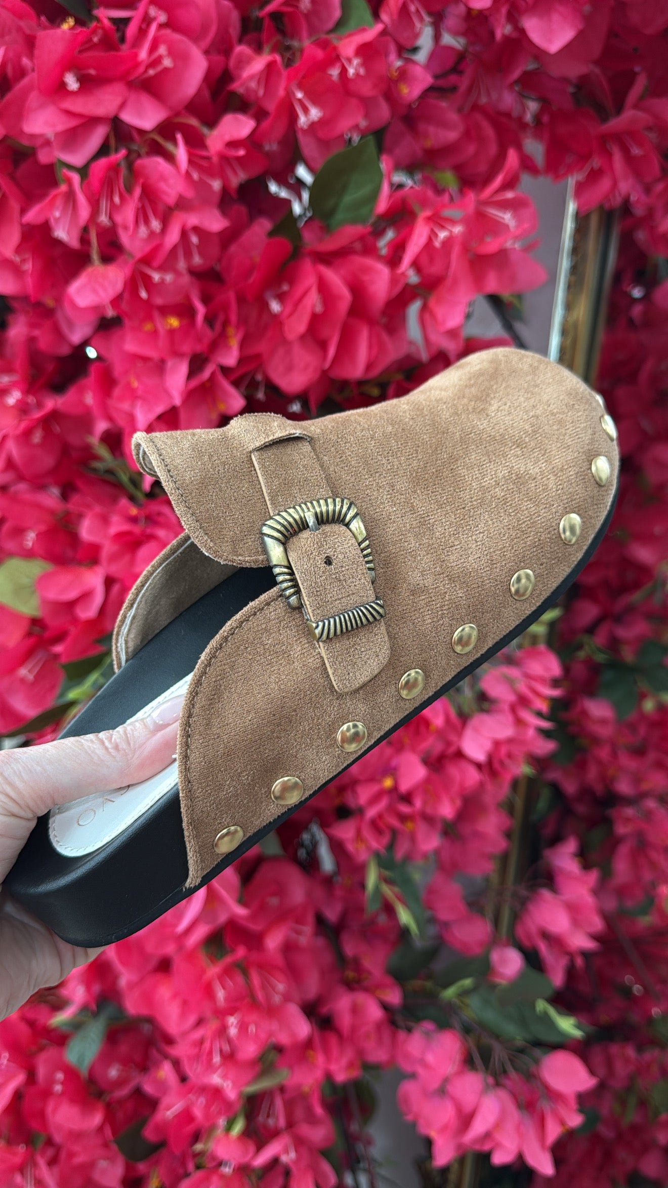 NEW!! Outlaw Faux Suede Studded Mule