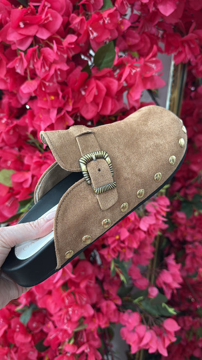 NEW!! Outlaw Faux Suede Studded Mule