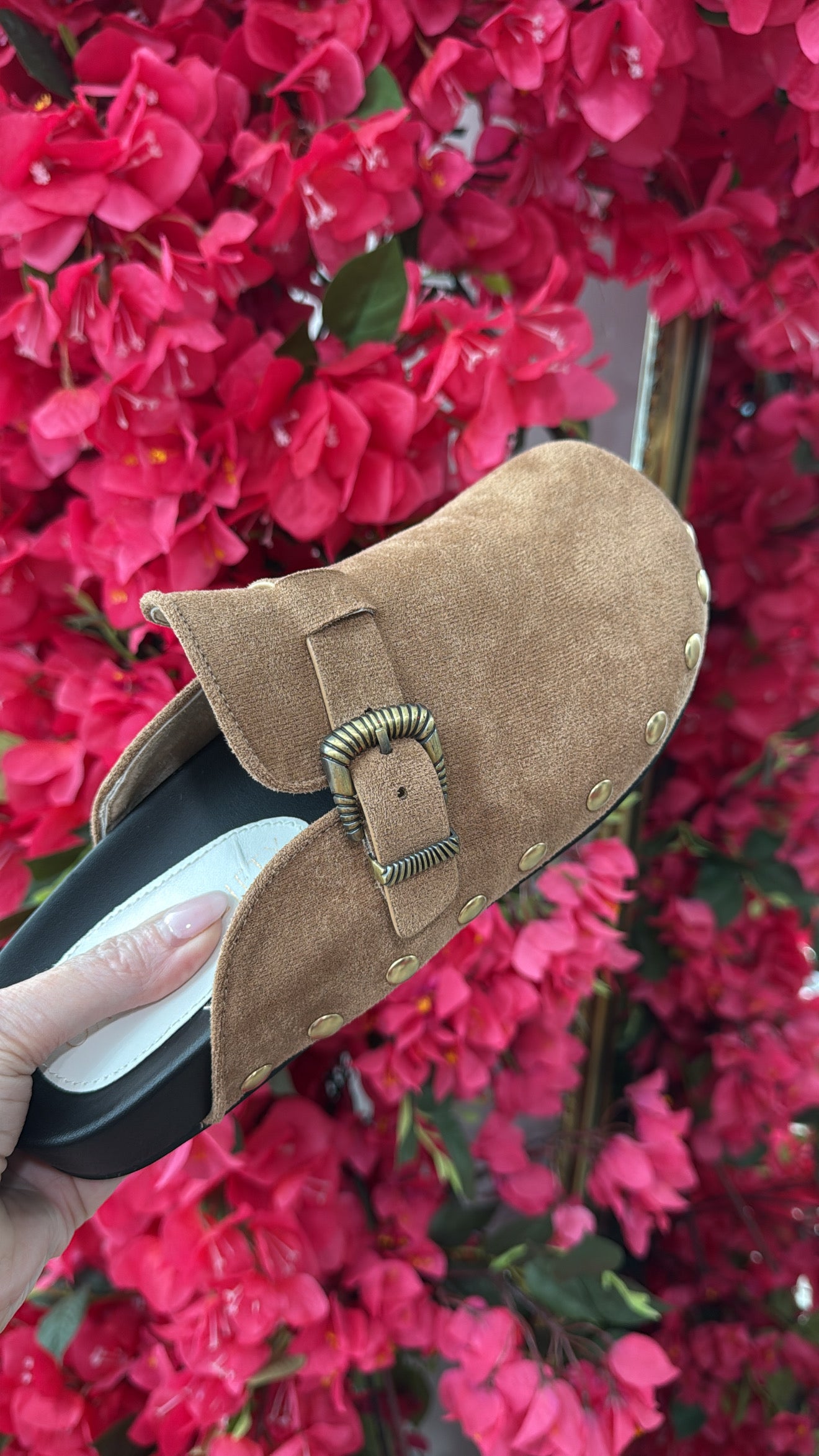 NEW!! Outlaw Faux Suede Studded Mule