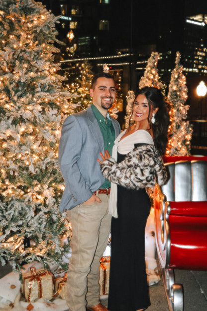 NEW!! Knock Out Leopard Cropped Faux Fur Jacket